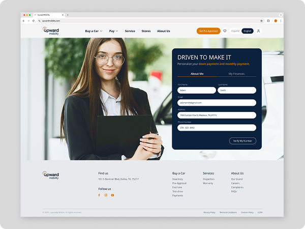 B2B dashboard UI snapshot