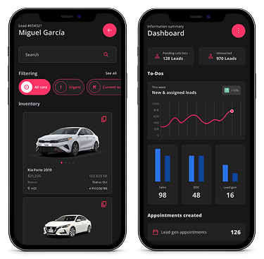 Upward Mobility mobile screens